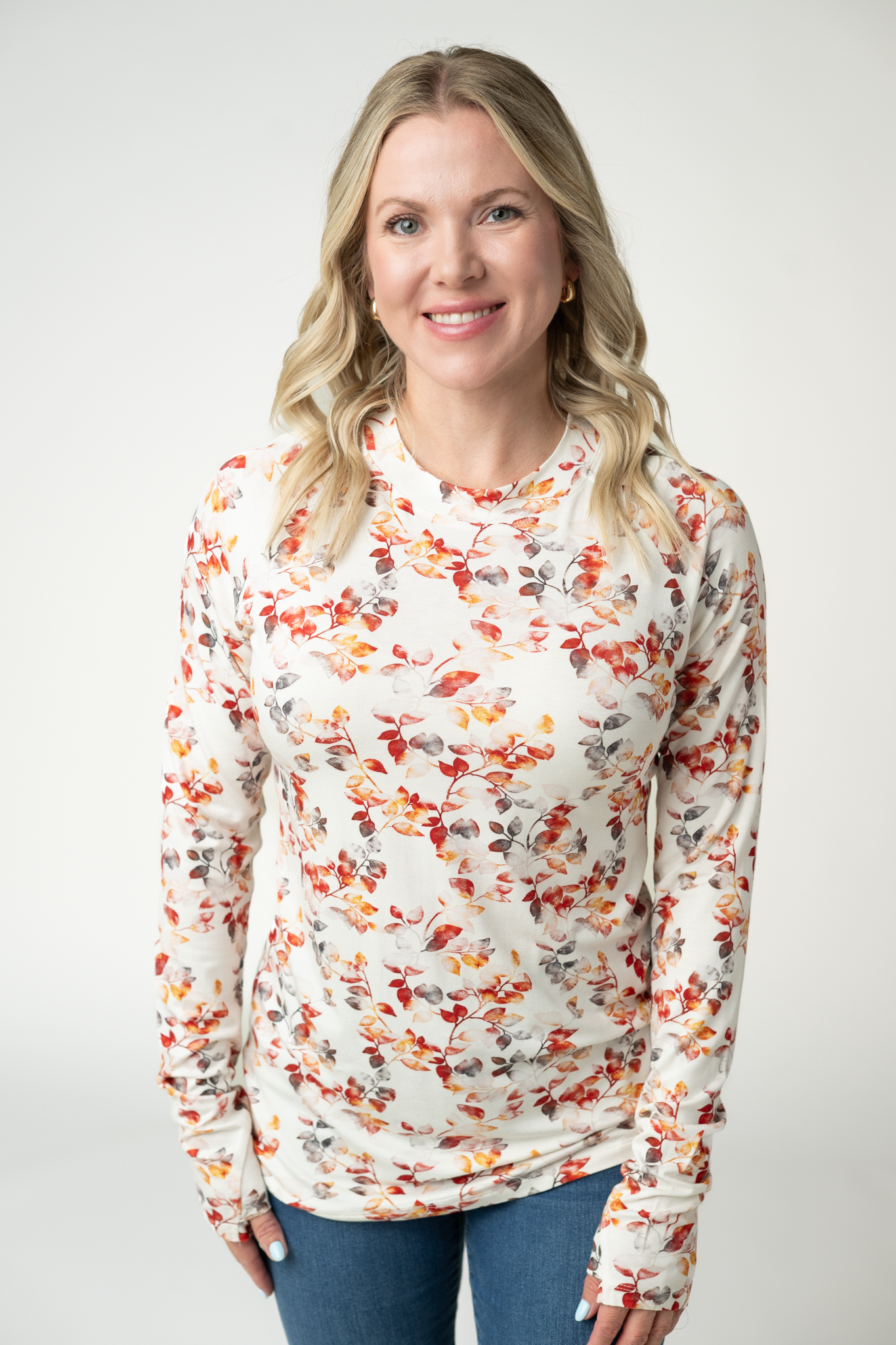 Blair Long Sleeve Top - Autumn Watercolor
