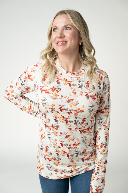 Blair Long Sleeve Top - Autumn Watercolor