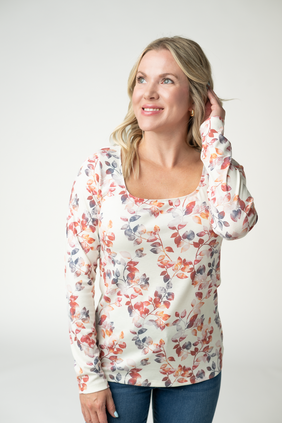Alyssa Long Sleeve Top - Autumn Watercolor