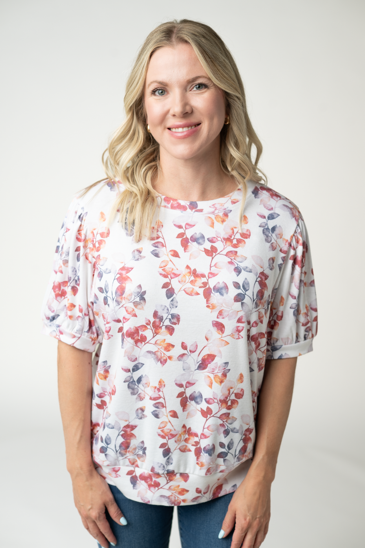 Katie Cozy Top - Autumn Watercolor