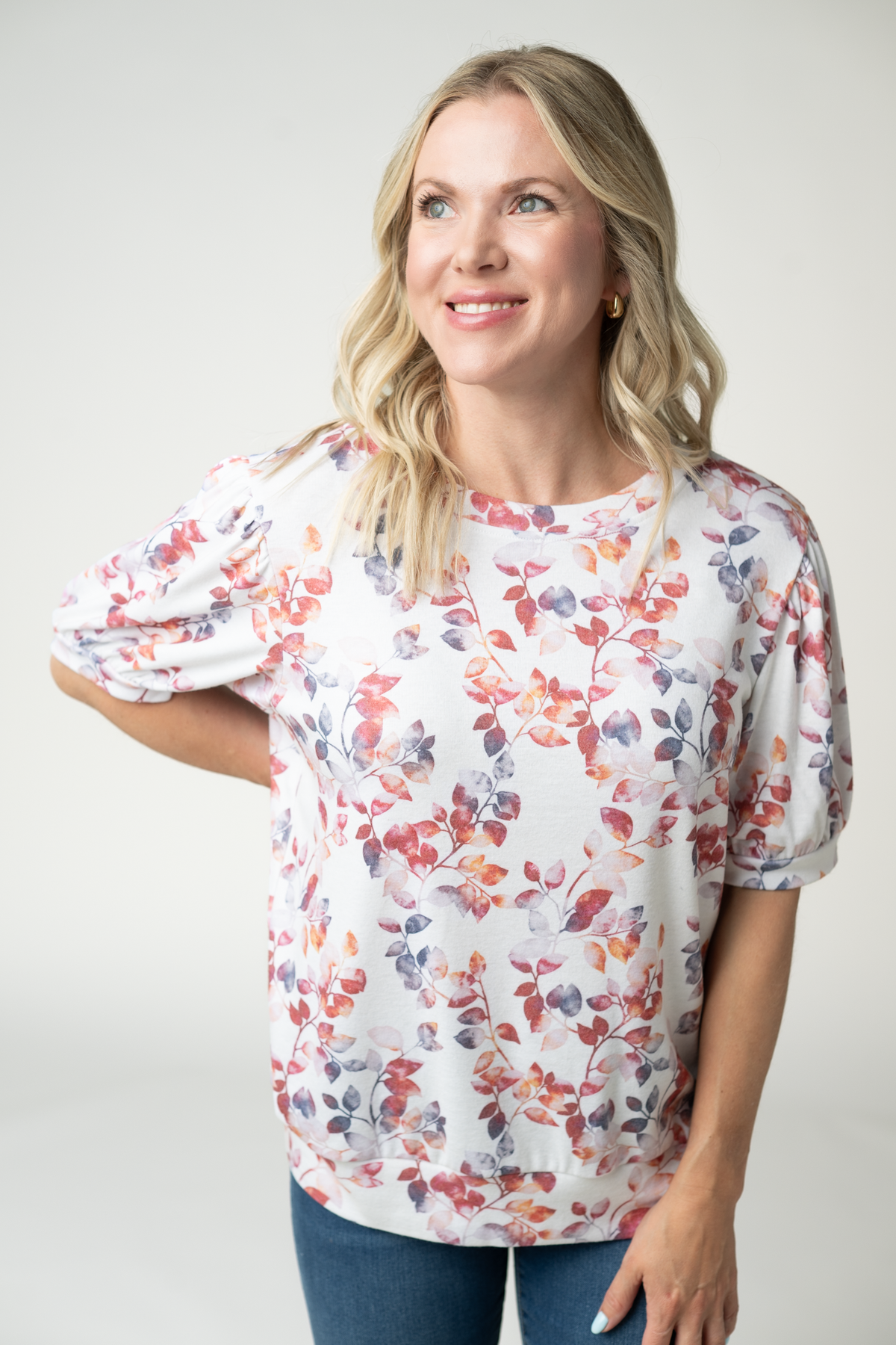 Katie Cozy Top - Autumn Watercolor