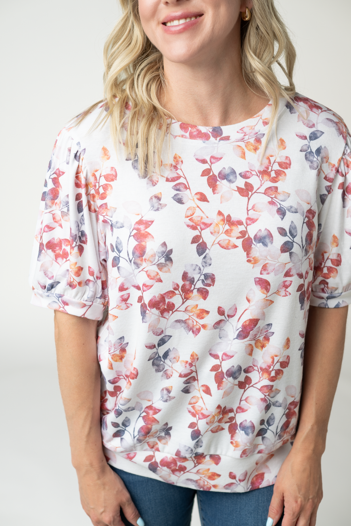 Katie Cozy Top - Autumn Watercolor