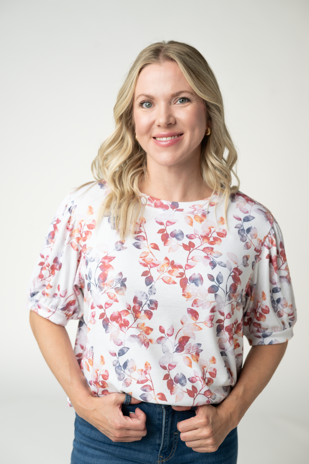 Katie Cozy Top - Autumn Watercolor