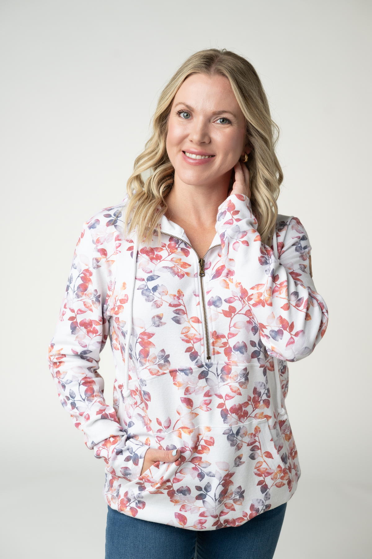 HalfZip Hoodie - Autumn Watercolor
