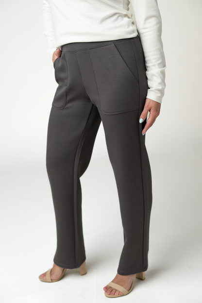 Luxe Ankle Bottoms- Charcoal
