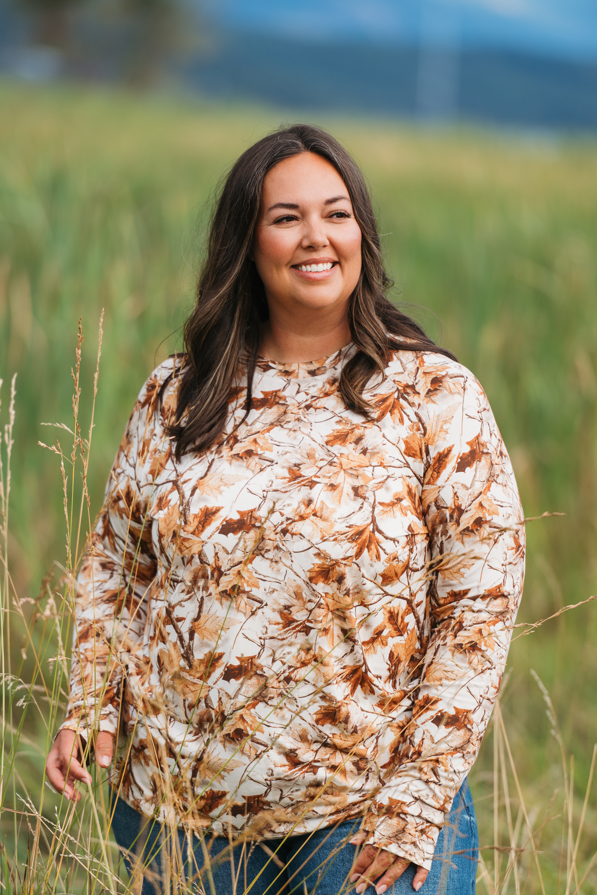 Blair Long Sleeve Top - Woodsy Camo