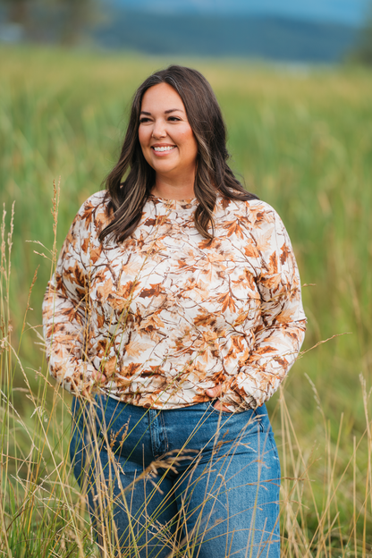 Blair Long Sleeve Top - Woodsy Camo