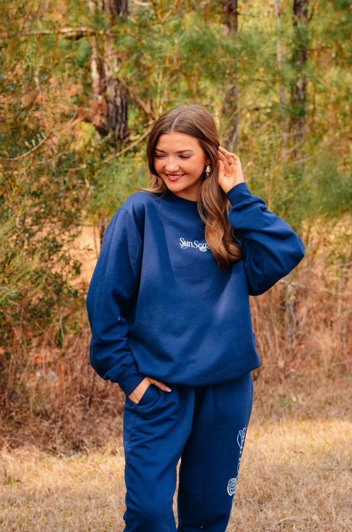 Sun Sea Sand Navy Sweatshirt