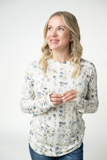 Blair Long Sleeve Top - Olive Meadows