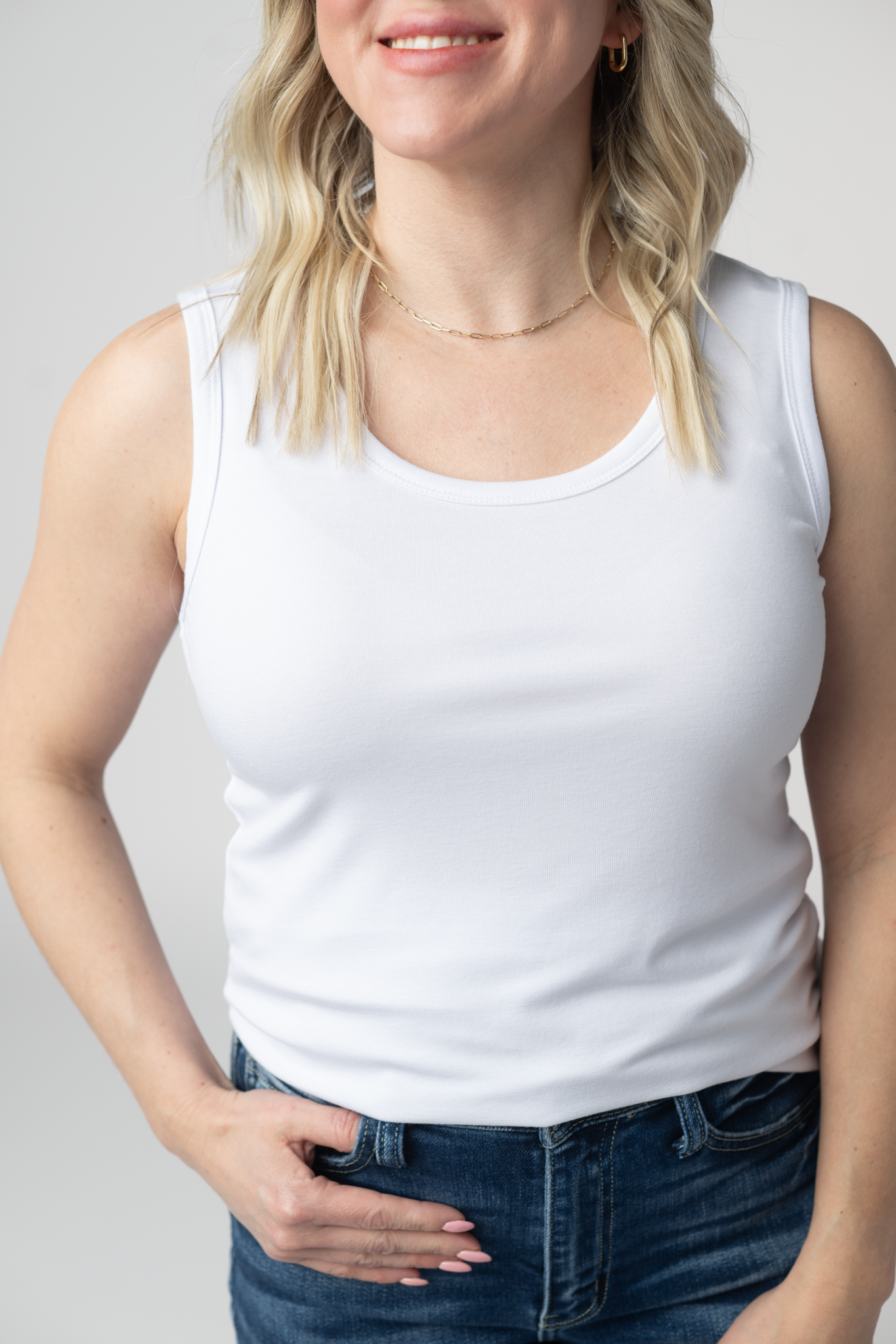 Ava Tank- White