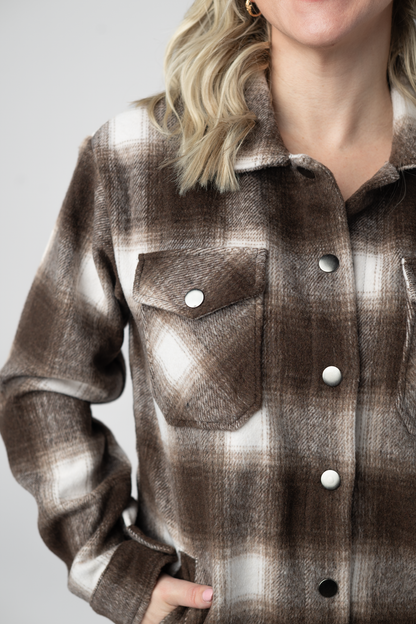 Norah Shacket - Brown Plaid
