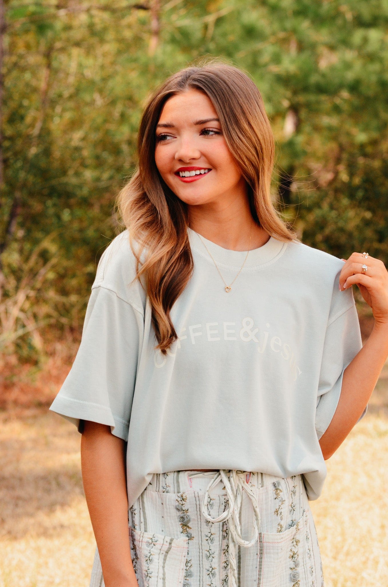 Coffee & Jesus Mock Tee