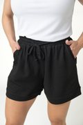 Weslie Waffle Shorts - Black