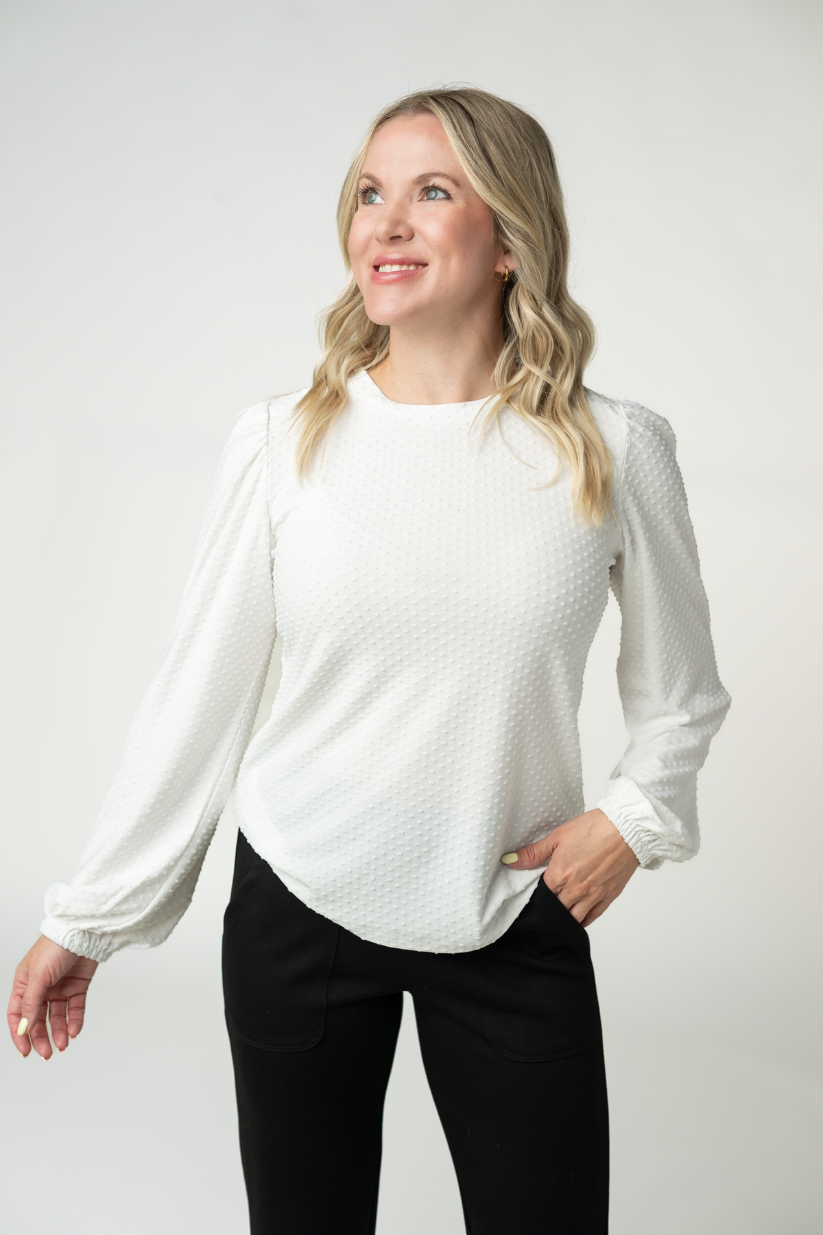 Miranda Dot Top - White
