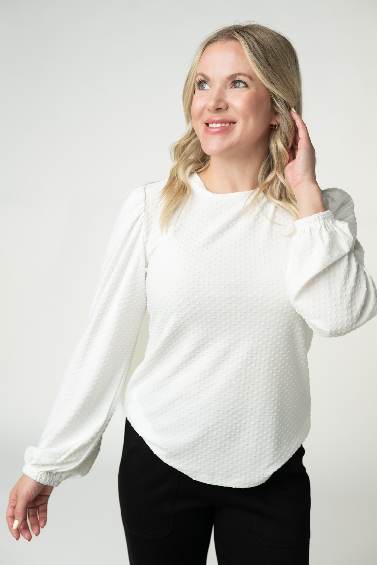 Miranda Dot Top - White