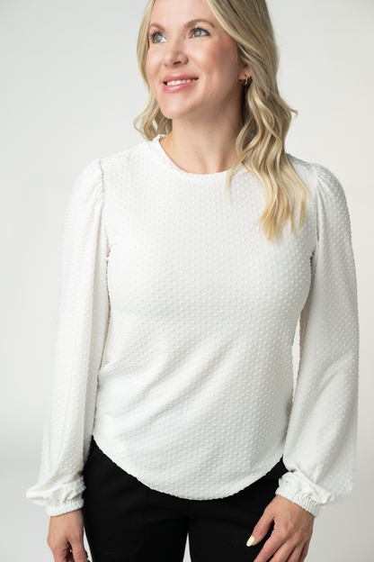 Miranda Dot Top - White