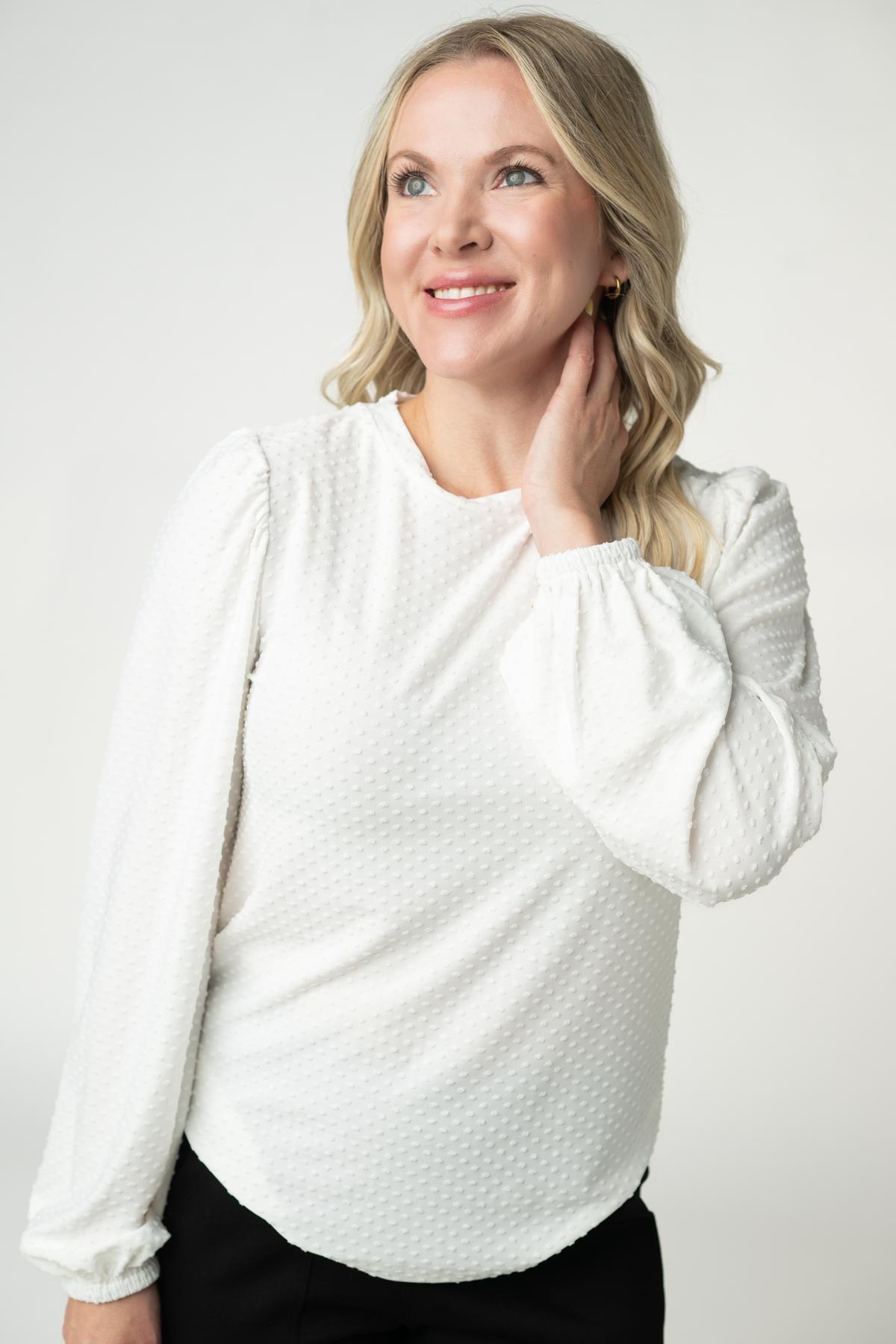 Miranda Dot Top - White
