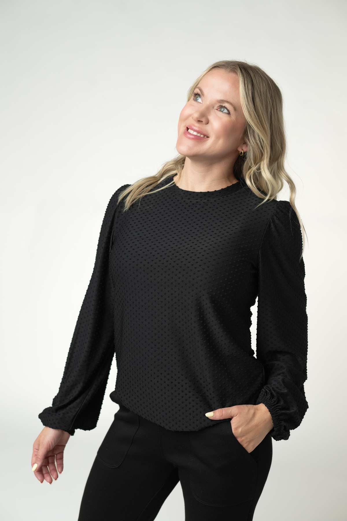 Miranda Dot Top - Black