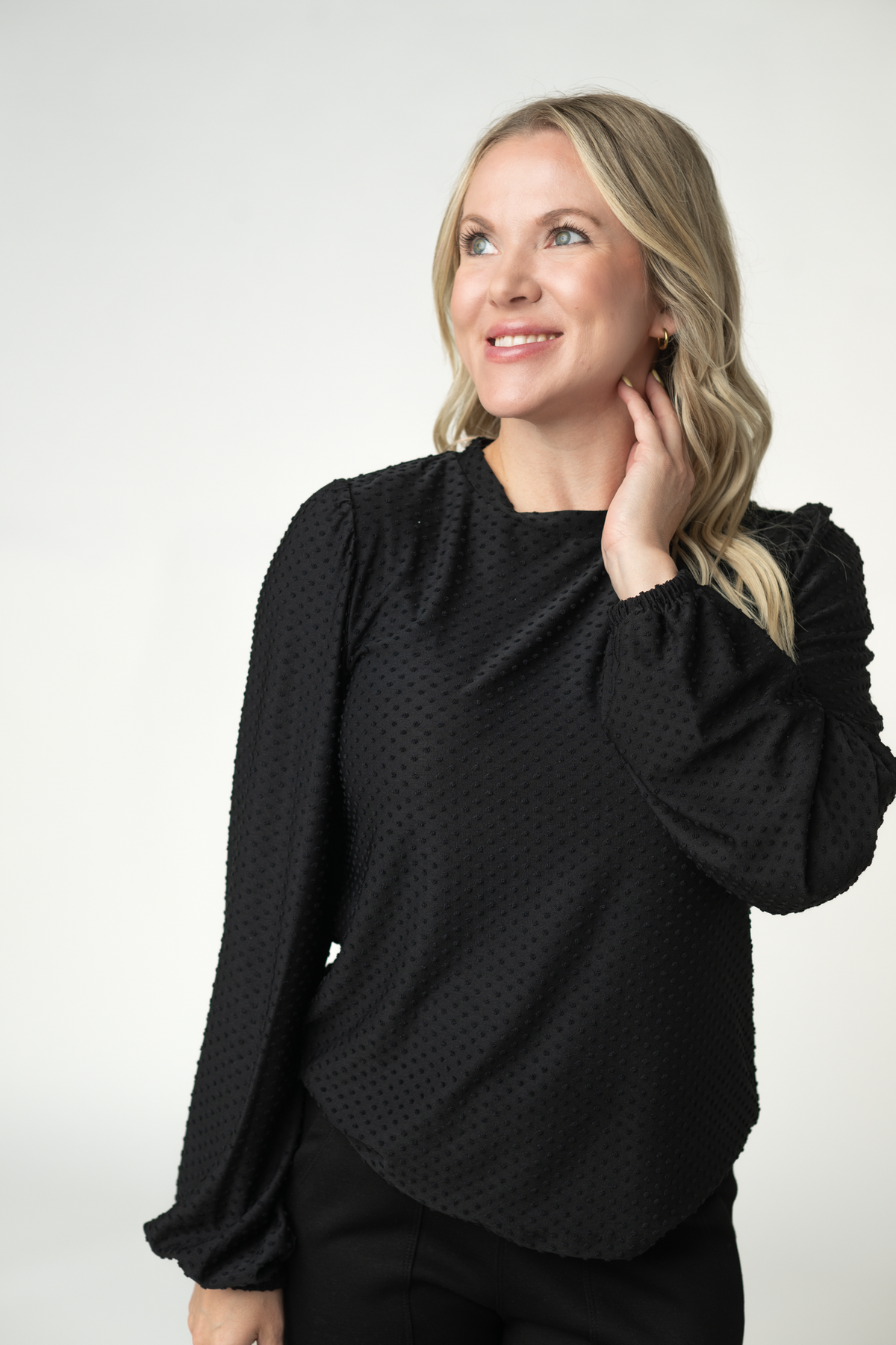 Miranda Dot Top - Black