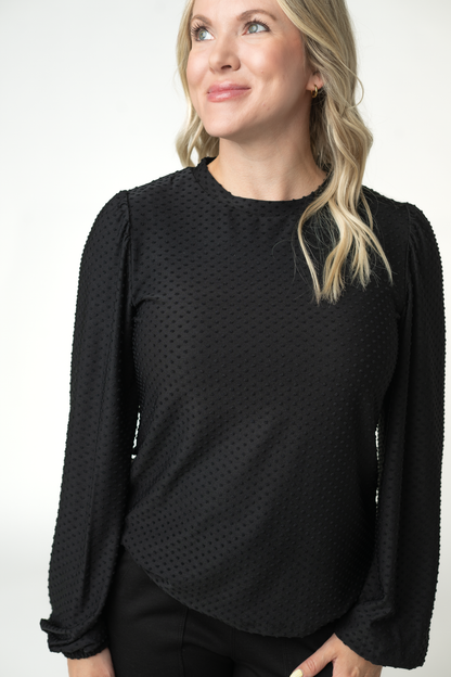 Miranda Dot Top - Black