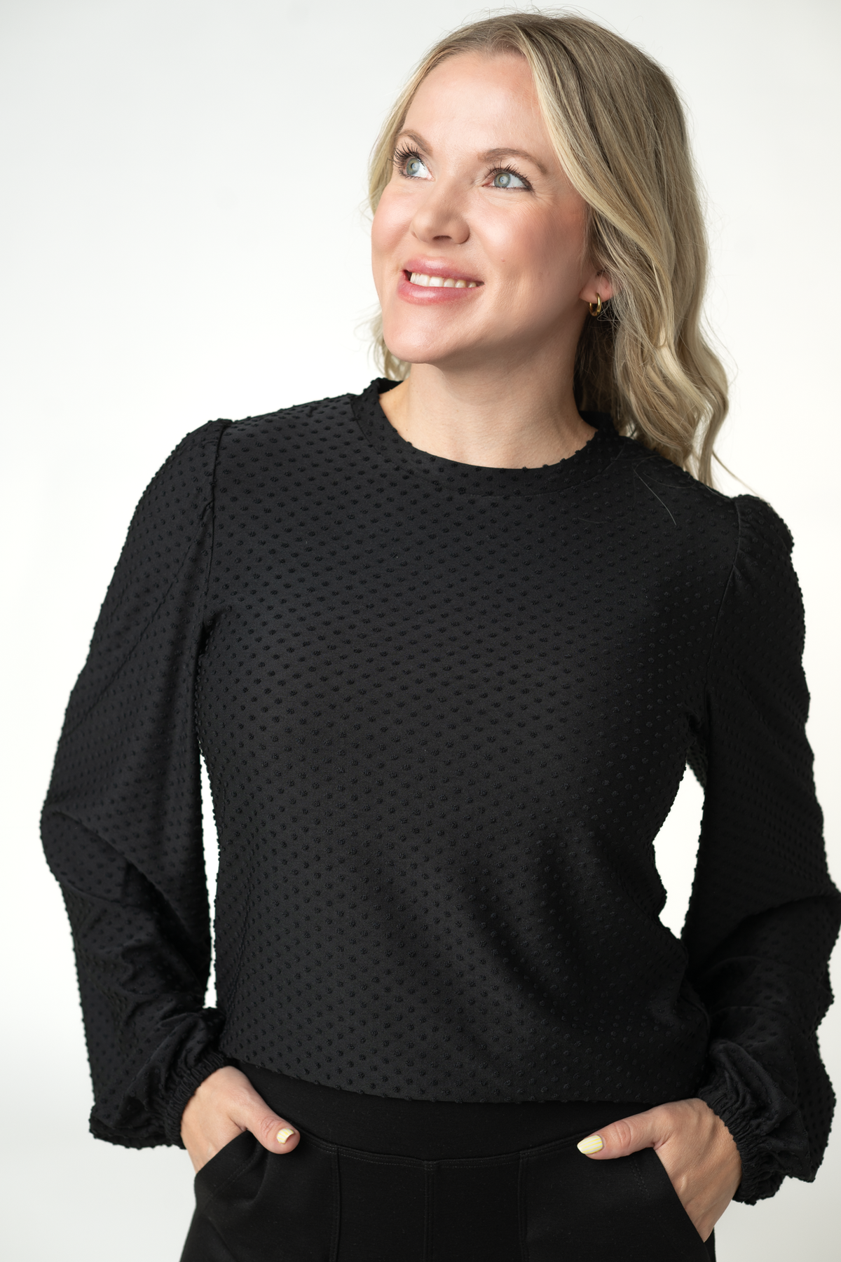 Miranda Dot Top - Black