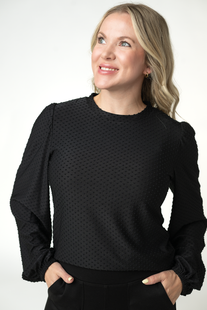 Miranda Dot Top - Black