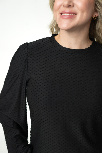 Miranda Dot Top - Black