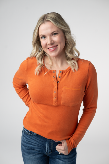Georgia Long Sleeve Top - Pumpkin Spice