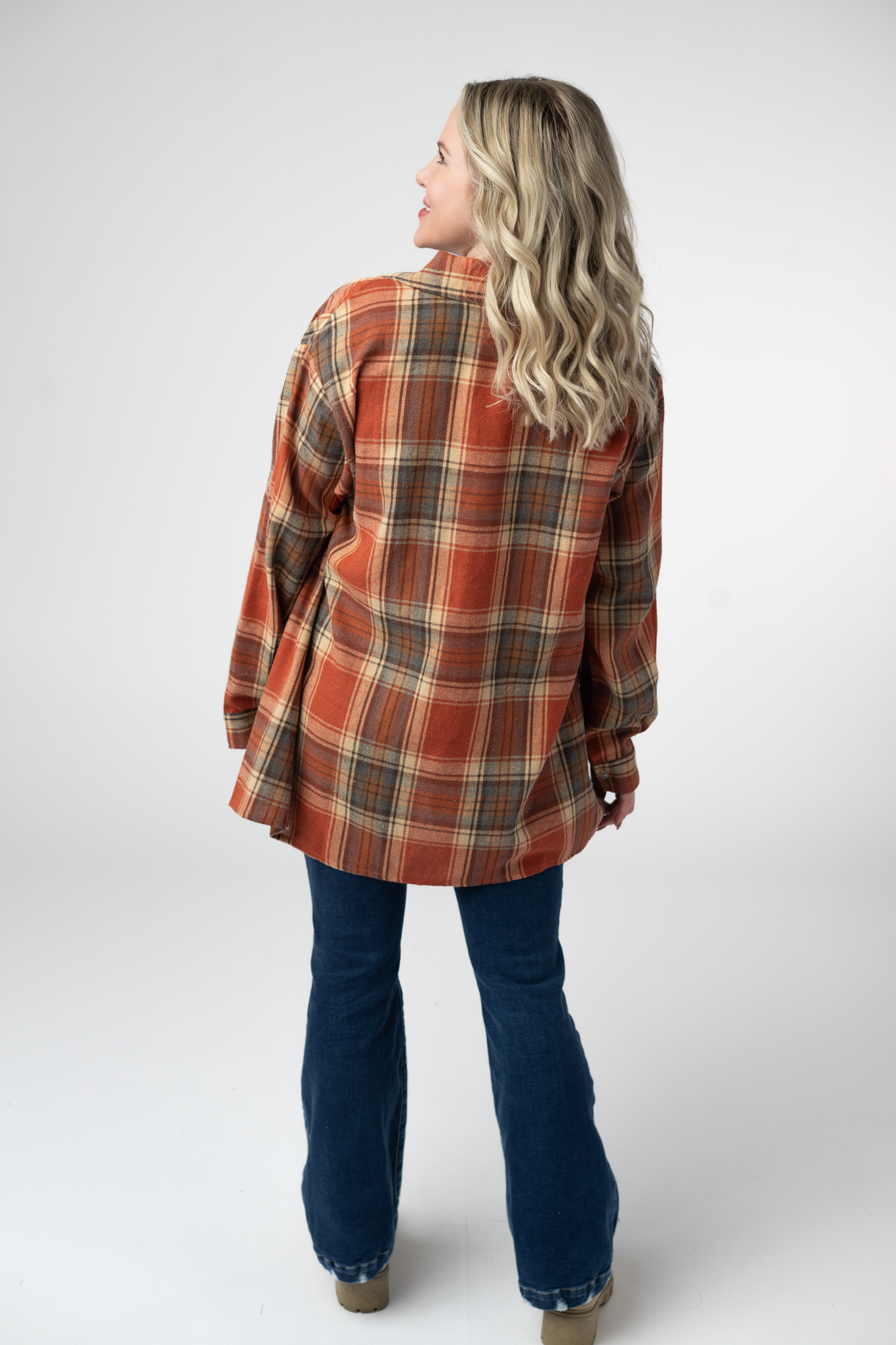 Tunic Plaid Top - Pumpkin Plaid