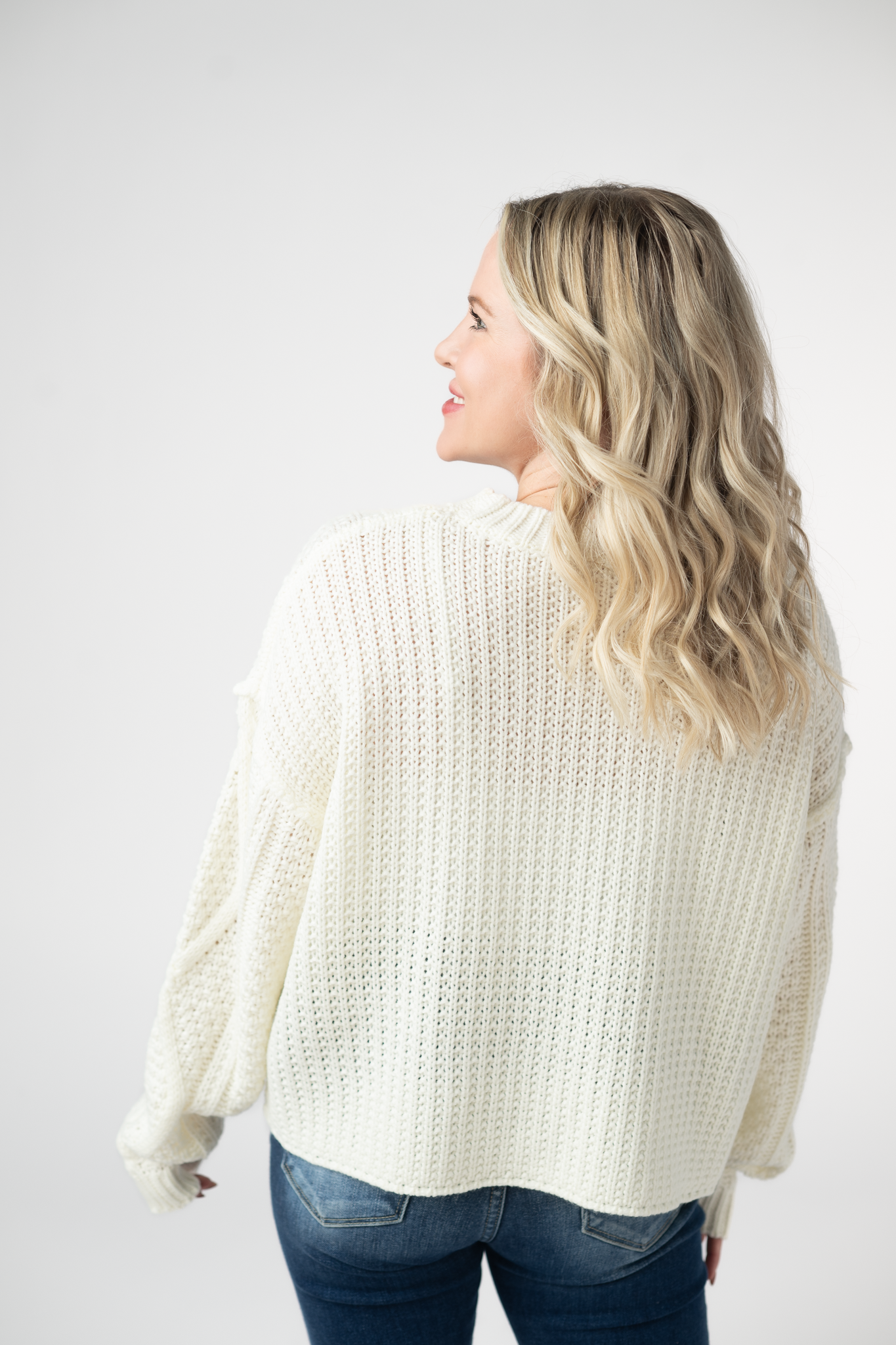 Cable Knit Sweater - Ivory