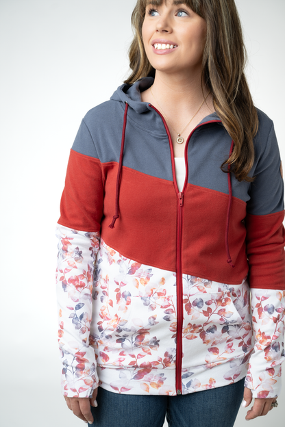 Colorblock Fullzip - Autumn Watercolor Mix