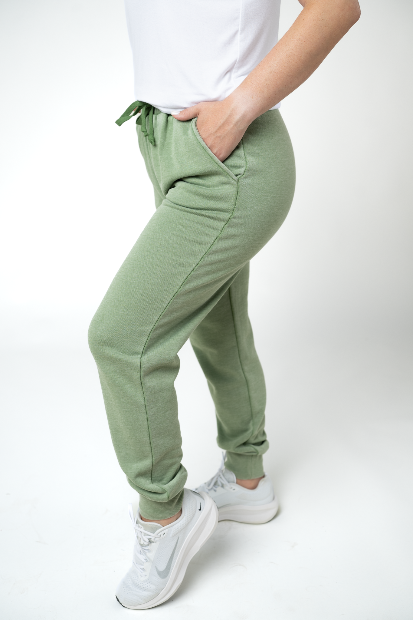 Vintage Wash Joggers - Olive