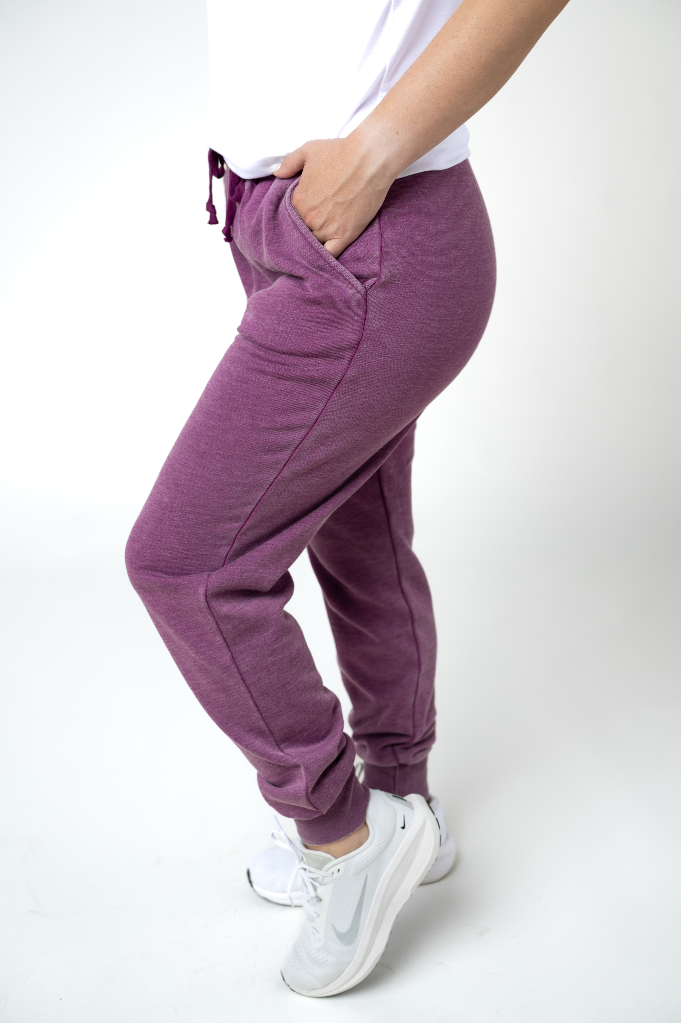 Vintage Wash Joggers - Purple