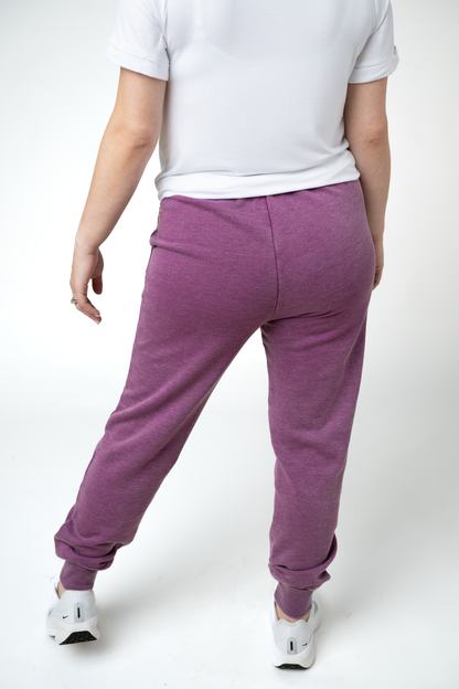 Vintage Wash Joggers - Purple