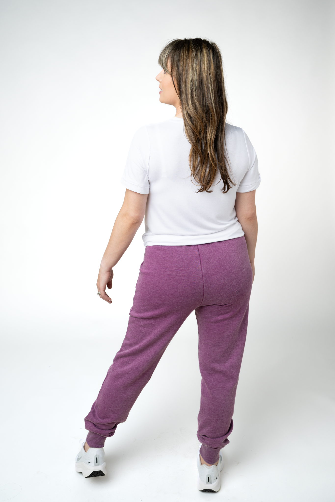 Vintage Wash Joggers - Purple