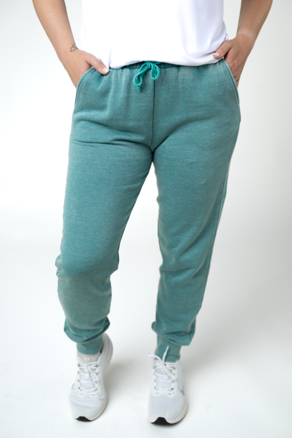 Vintage Wash Joggers - Teal