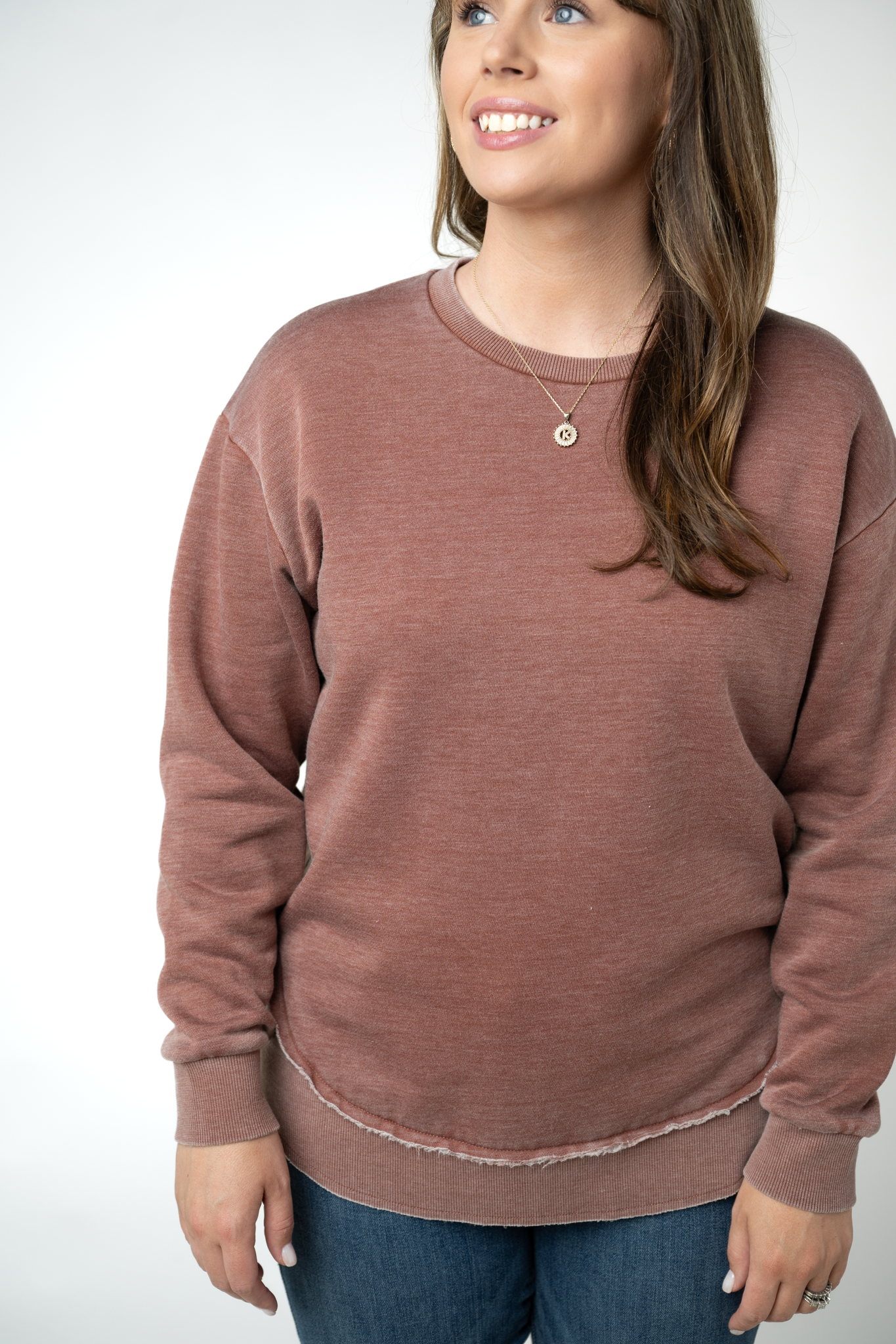 Vintage Wash Pullover - Brown