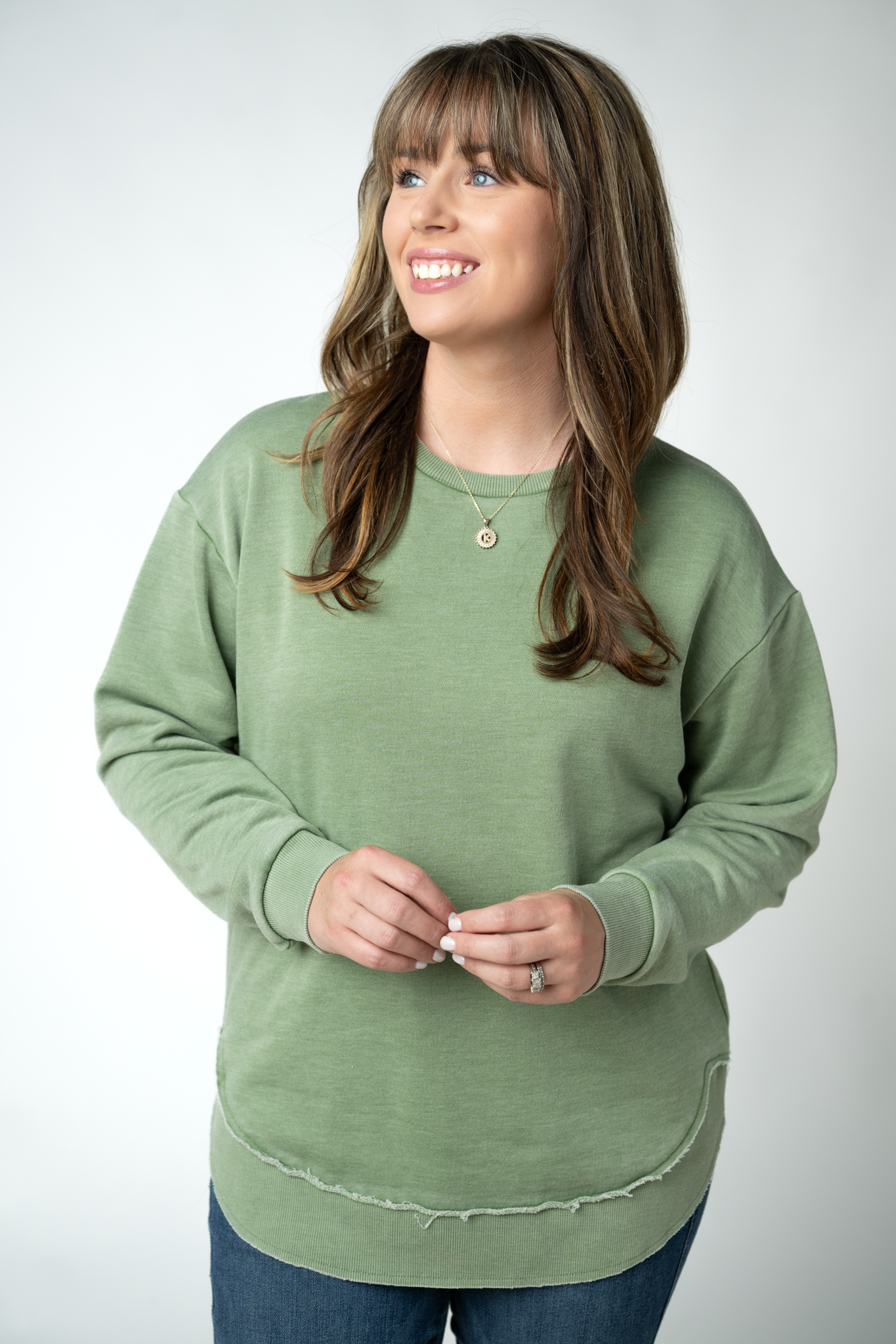 Vintage Wash Pullover - Olive