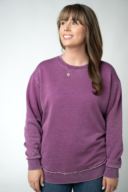 Vintage Wash Pullover - Purple