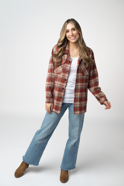 Norah Shacket - Brick Plaid