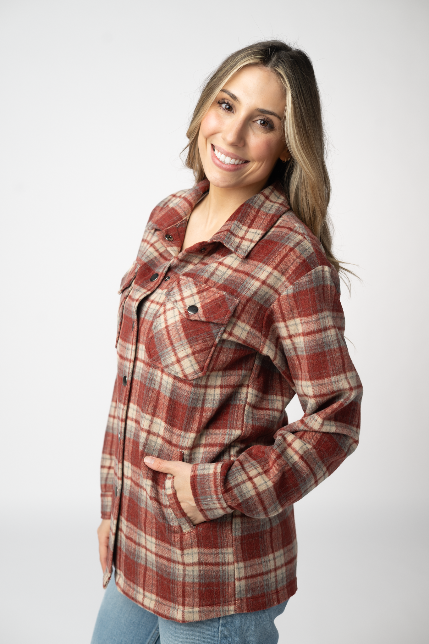Norah Shacket - Brick Plaid