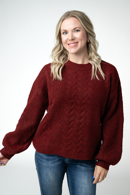 Dakota Sweater - Burgundy