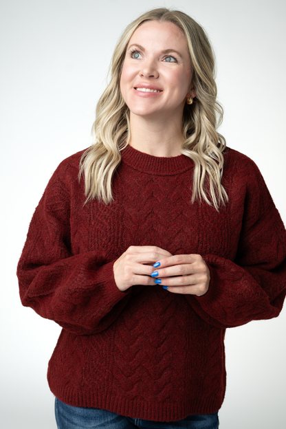 Dakota Sweater - Burgundy