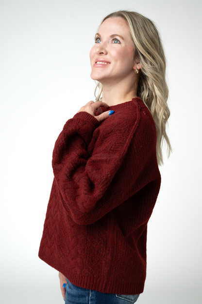 Dakota Sweater - Burgundy