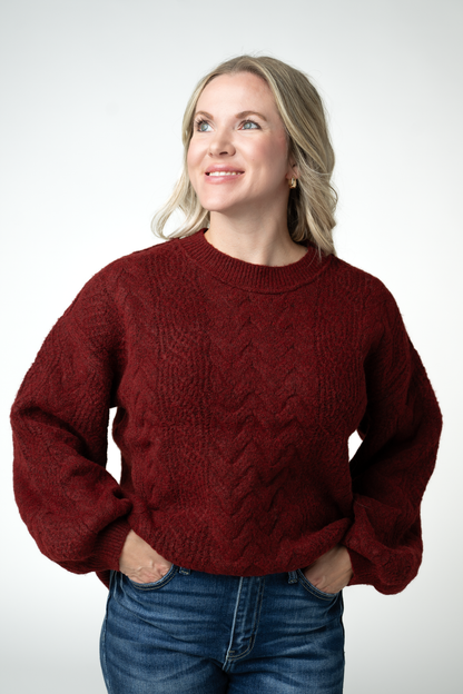 Dakota Sweater - Burgundy