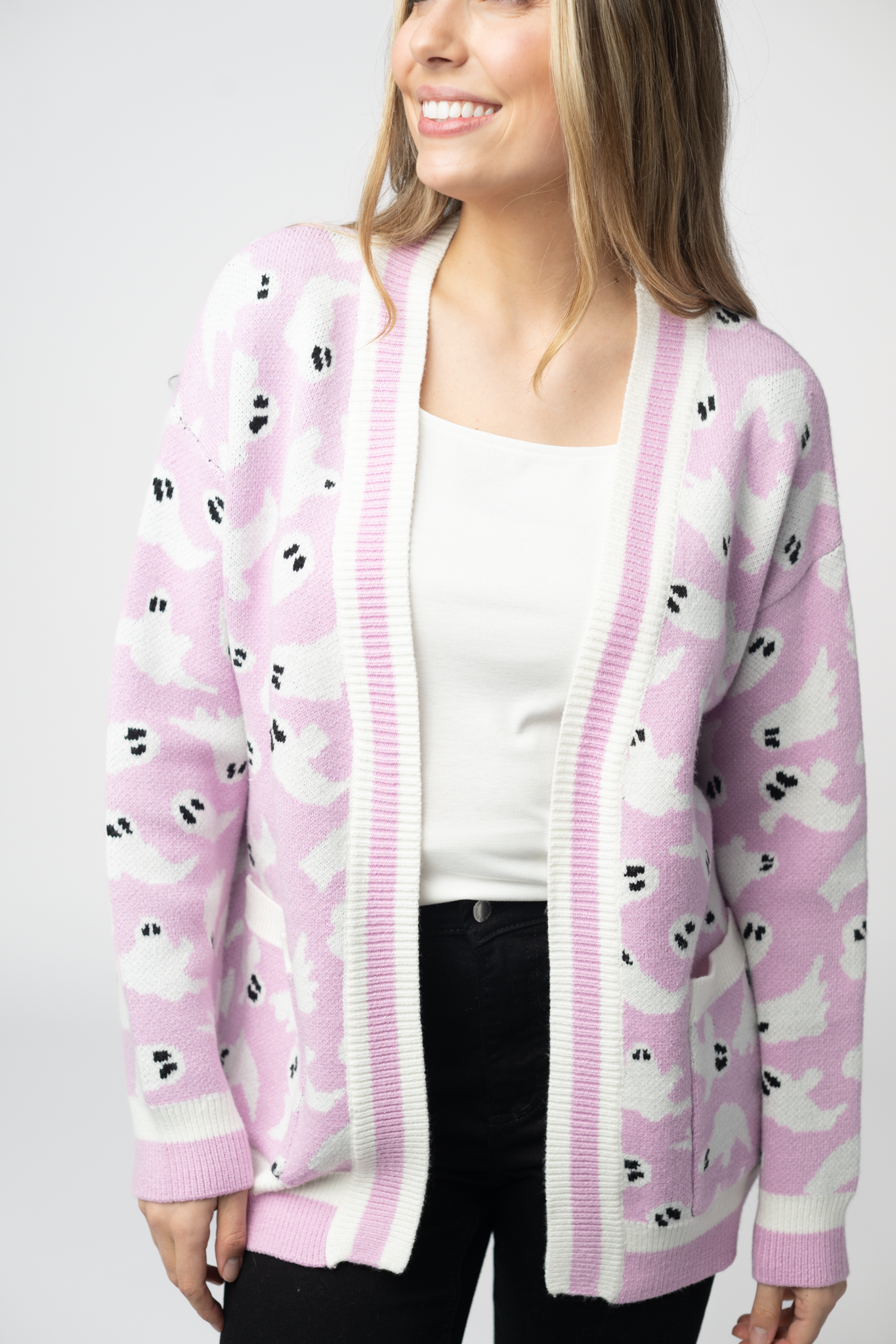 Ghost Pocket Cardigan - Lilac