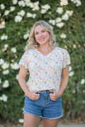 IN STOCK Raelynn V-Neck Top - Petal Gardens