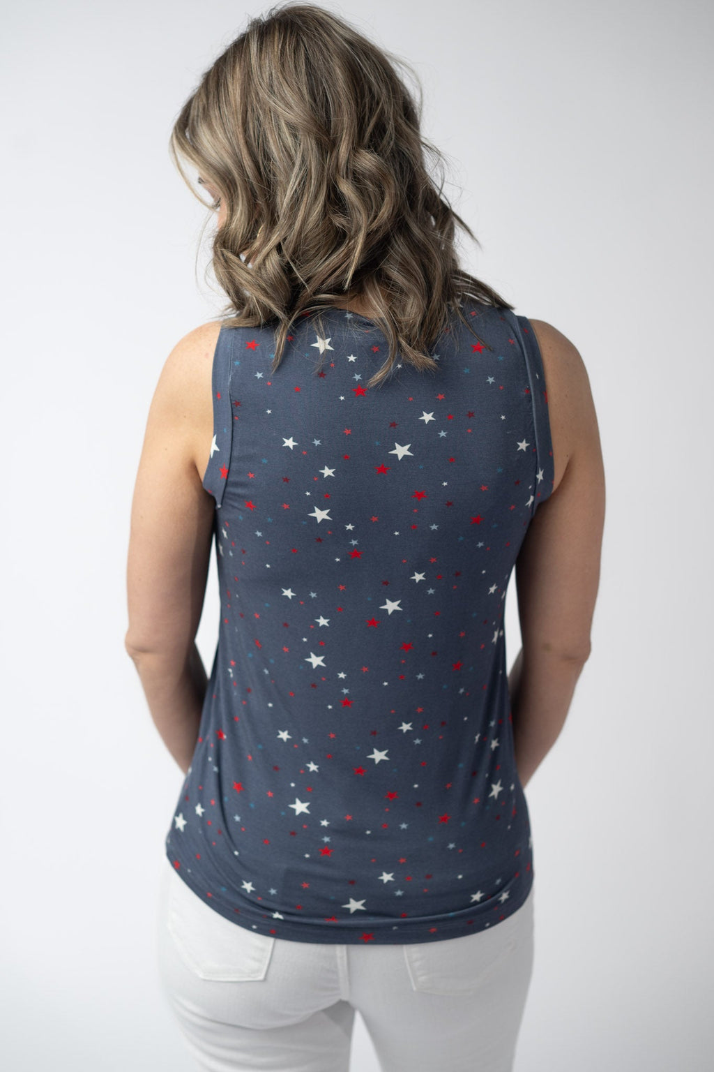 Noelle Tank - Navy Liberty Stars