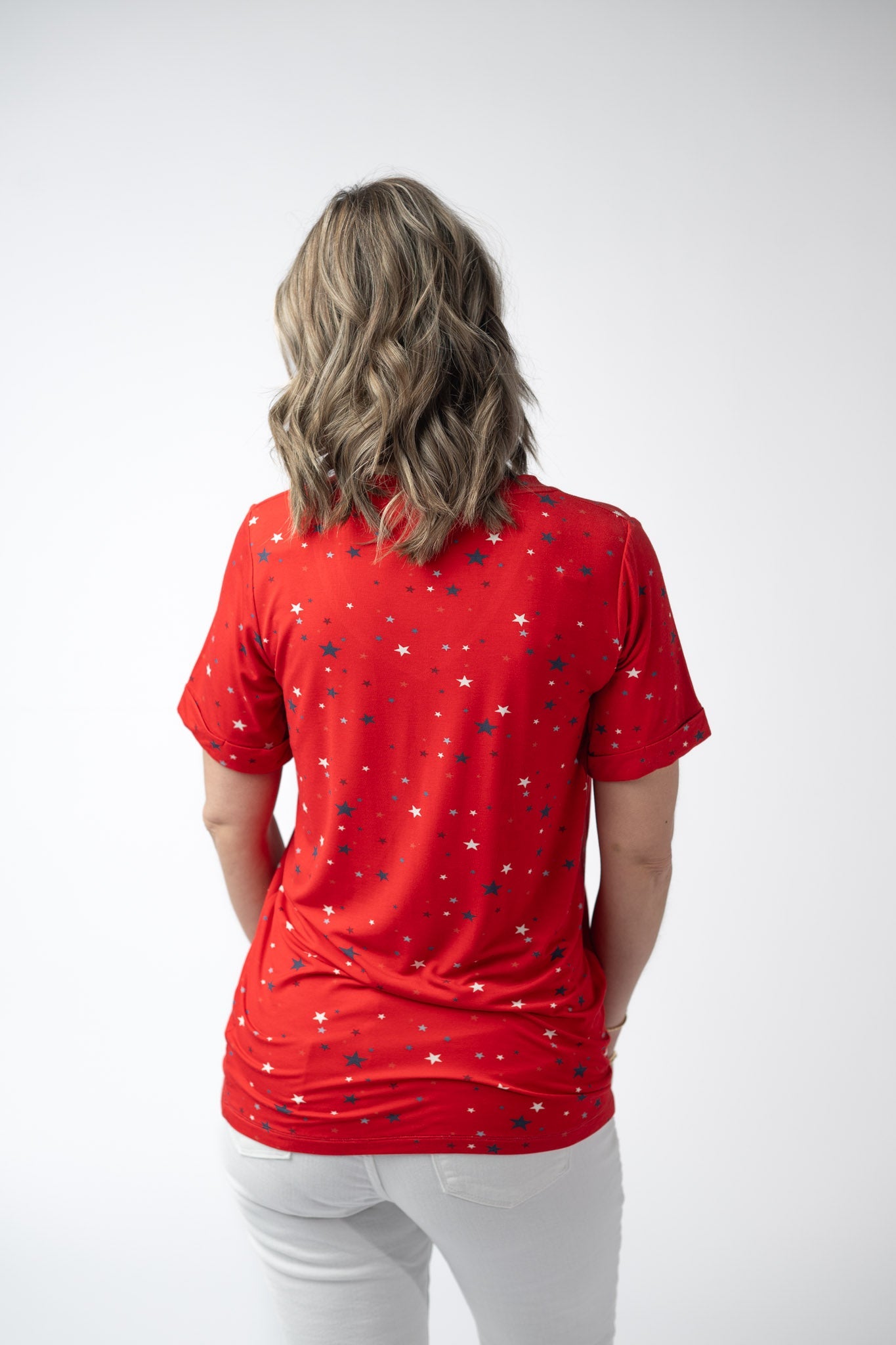 IN STOCK Sophie Top - Red Liberty Stars