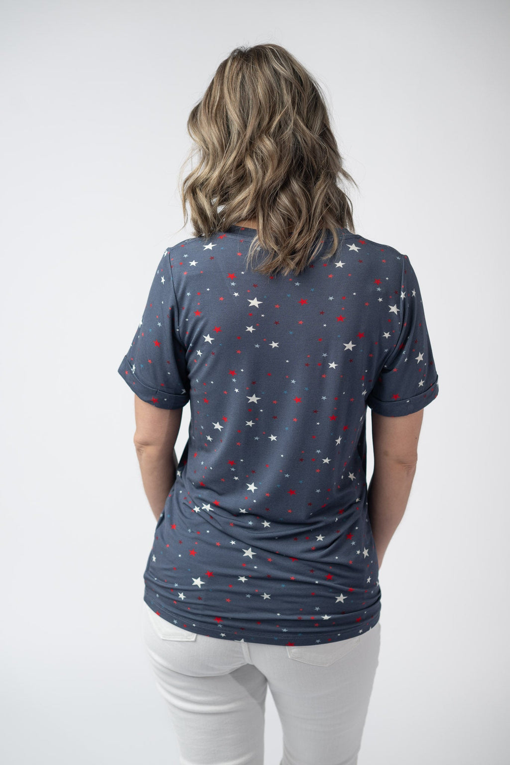 IN STOCK Sophie Top - Blue Liberty Stars